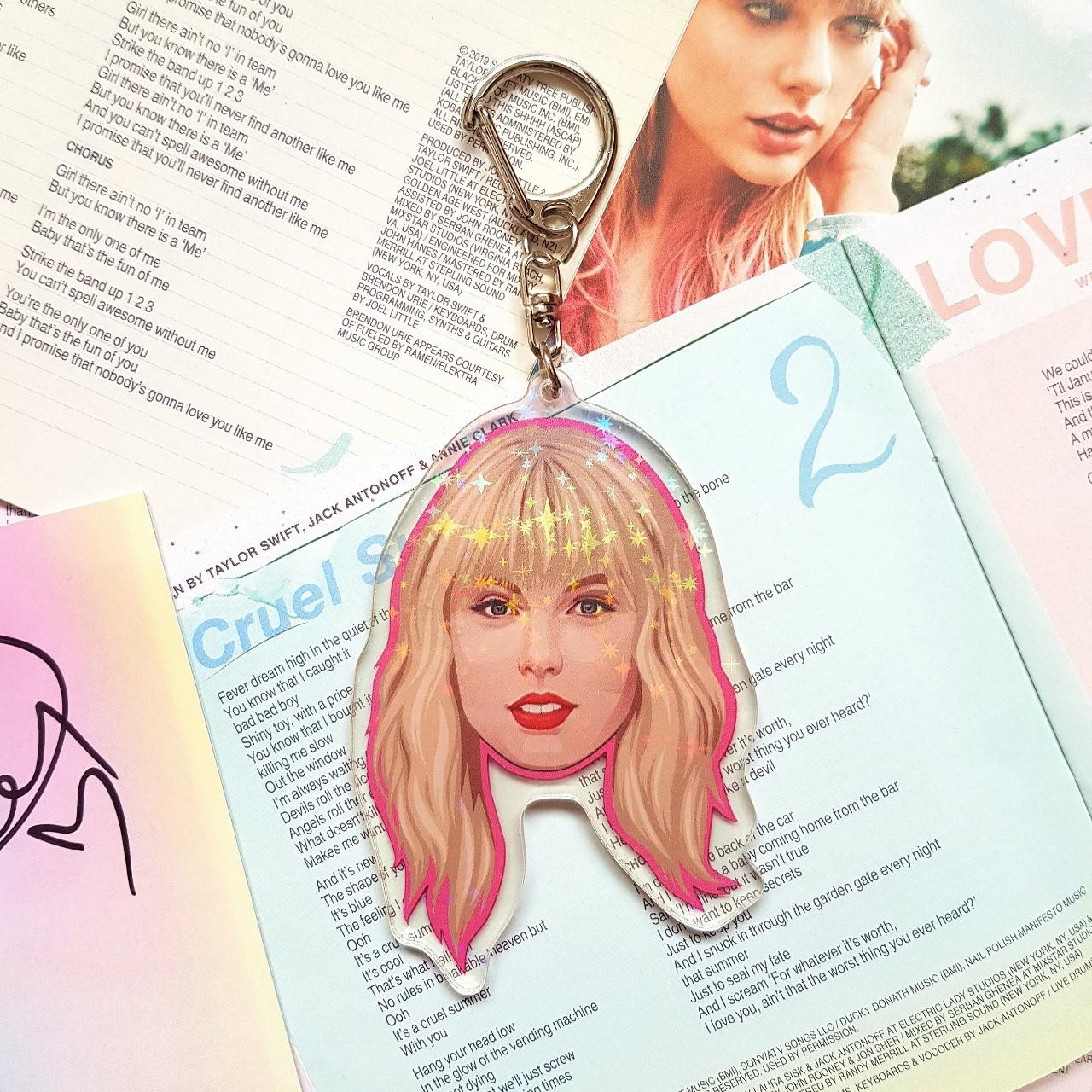 Taylor Swift Holographic Keychain The keychain is... - Depop