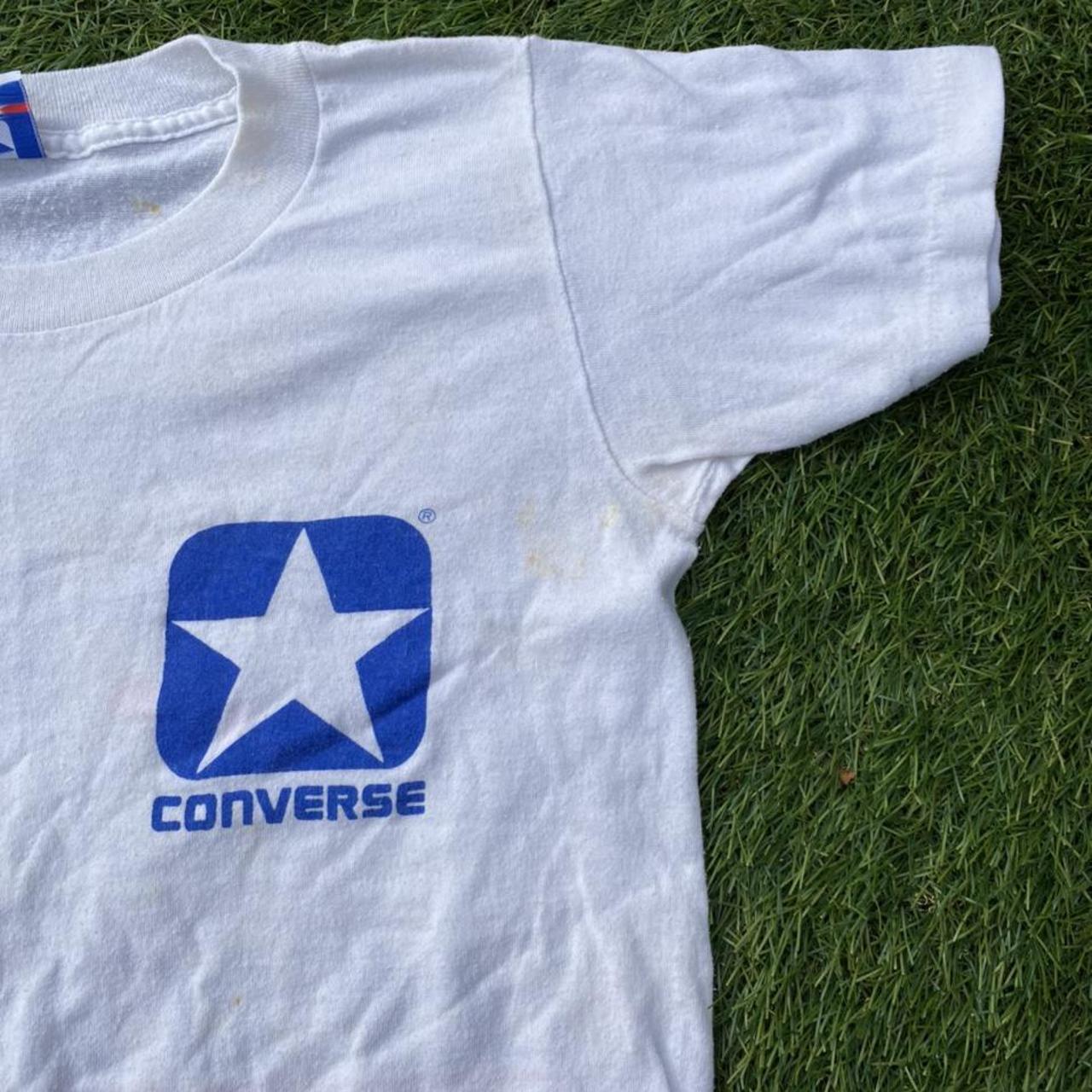 promo 80\'s Converse Tshirt!... Depop Wave Energy Shoe - VINTAGE