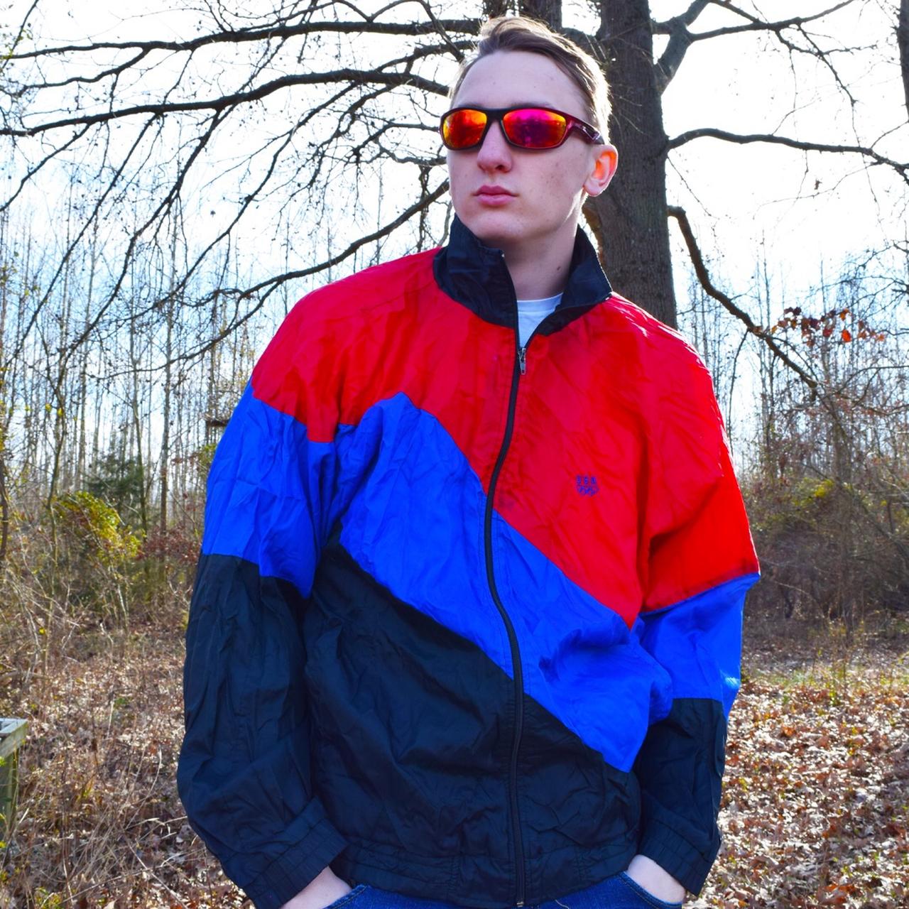 VINTAGE 90's USA Olympics Red Blue and Black Full | Depop