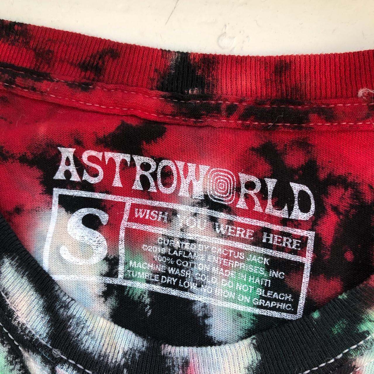 travis scott astroworld merch. back a little faded. - Depop