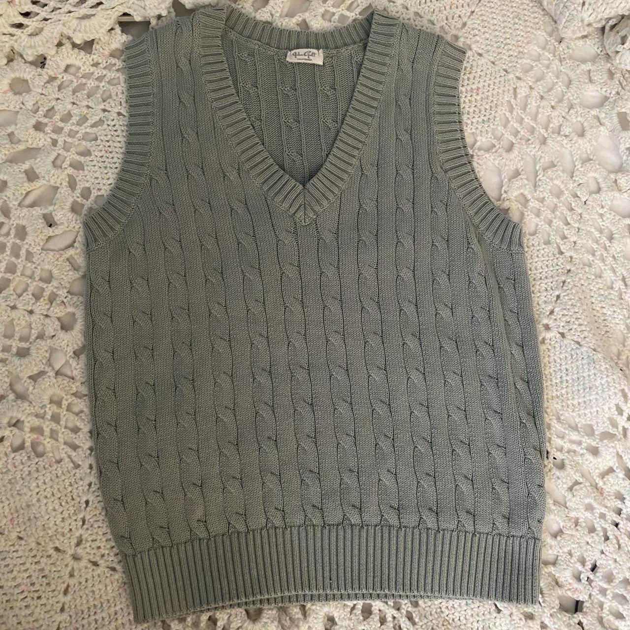 John Galt sage green sweater vest super cute and is... - Depop