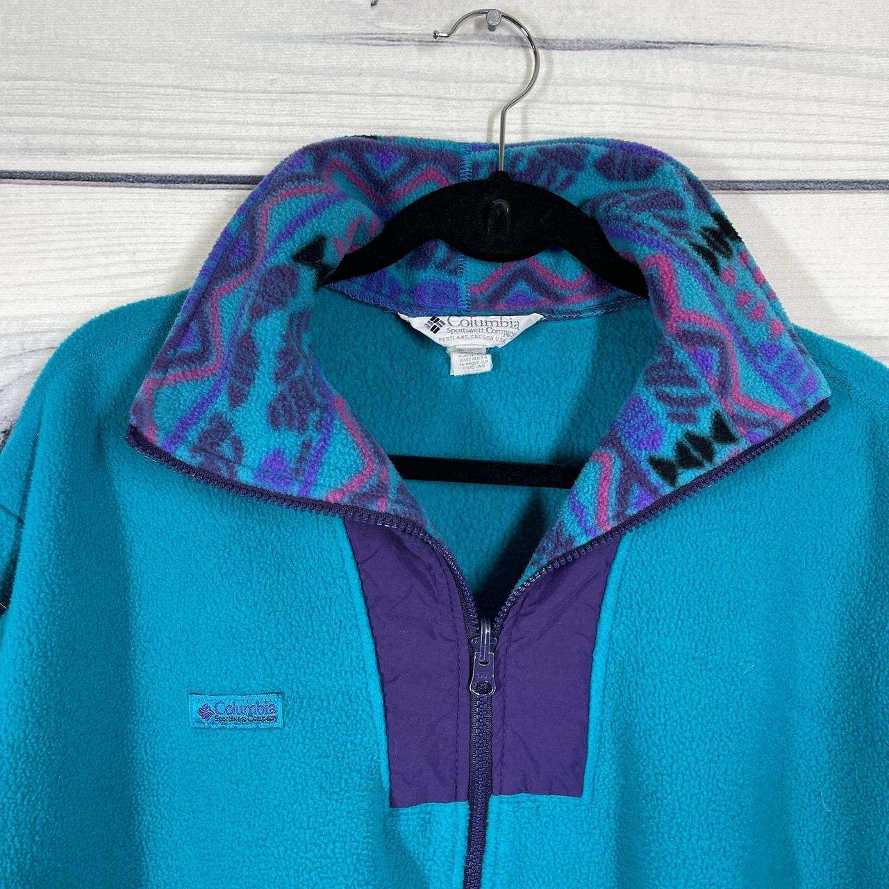 Vintage Columbia Polar Fleece Jacket Condition:... - Depop