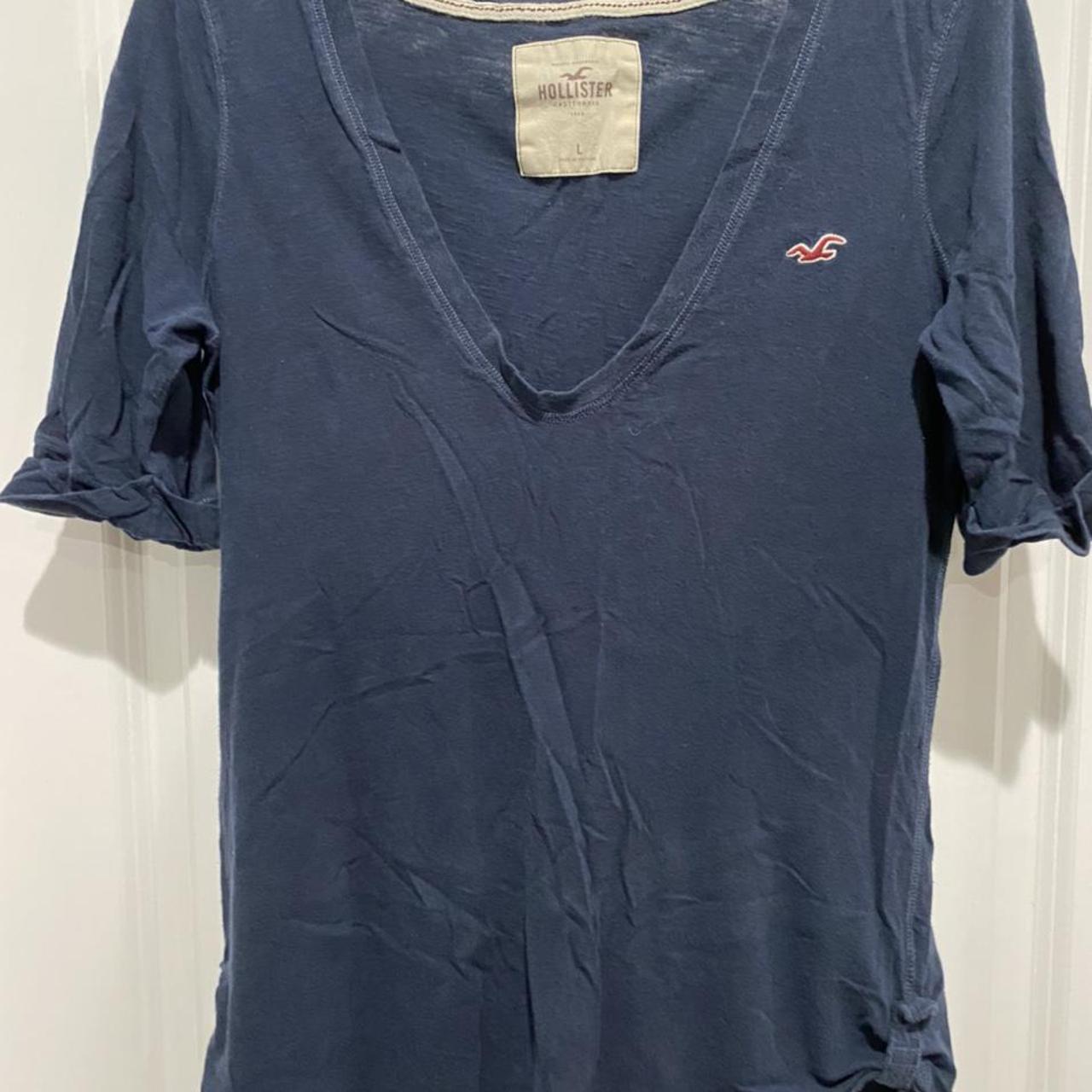 hollister navy blue shirt