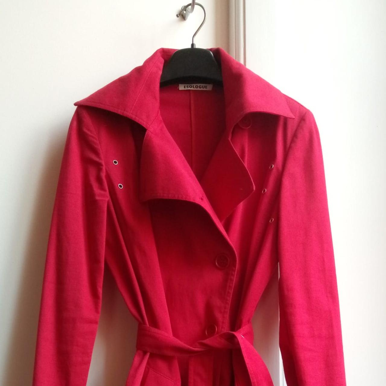 Trench doppiopetto #rosso di #Esologue anni 90 con... - Depop