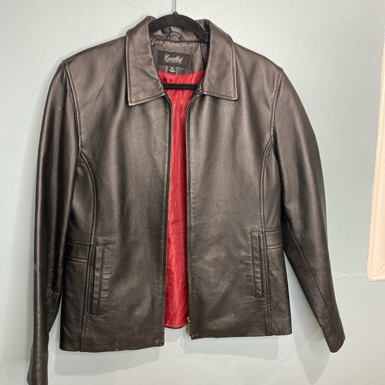 Excelled Collection Vintage Leather Blazer Jacket... - Depop