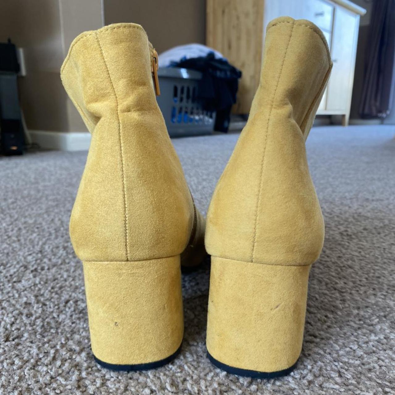 mustard ankle boots primark