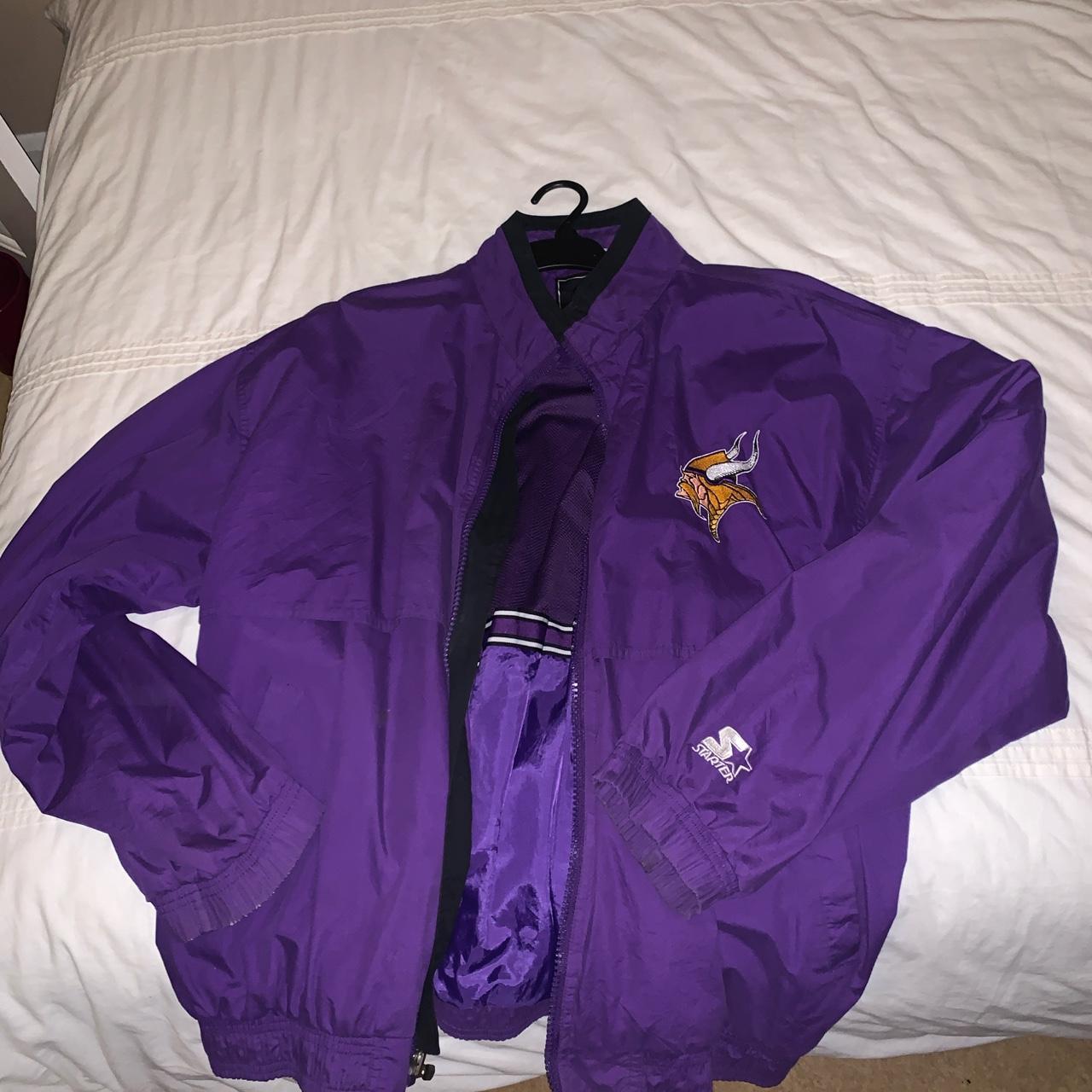 Starter jacket Vintage Purple with yellow... Depop