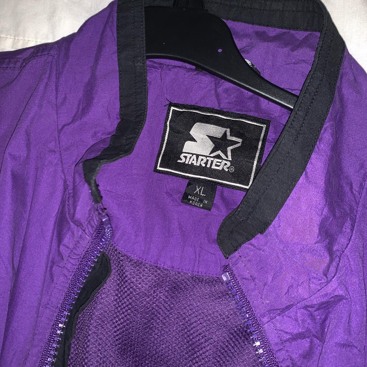 Starter jacket Vintage Purple with yellow... Depop