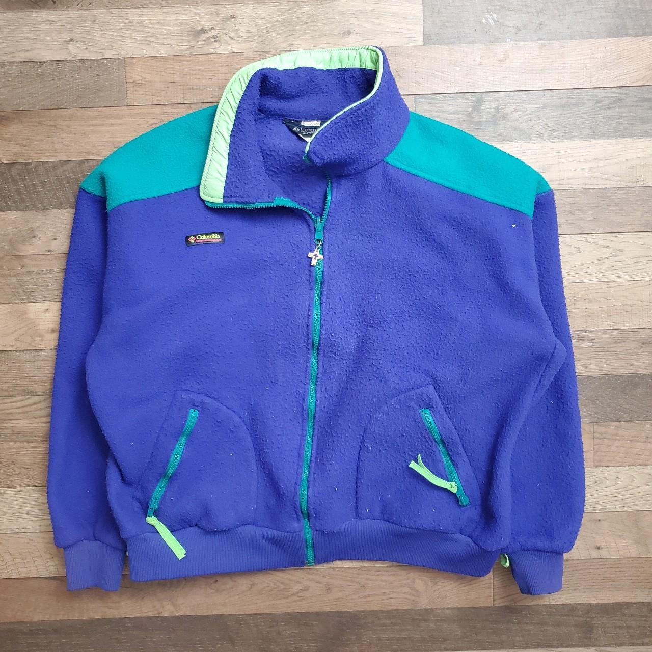 Vintage 80s 90s Columbia Sportswear Fleece Purple... - Depop