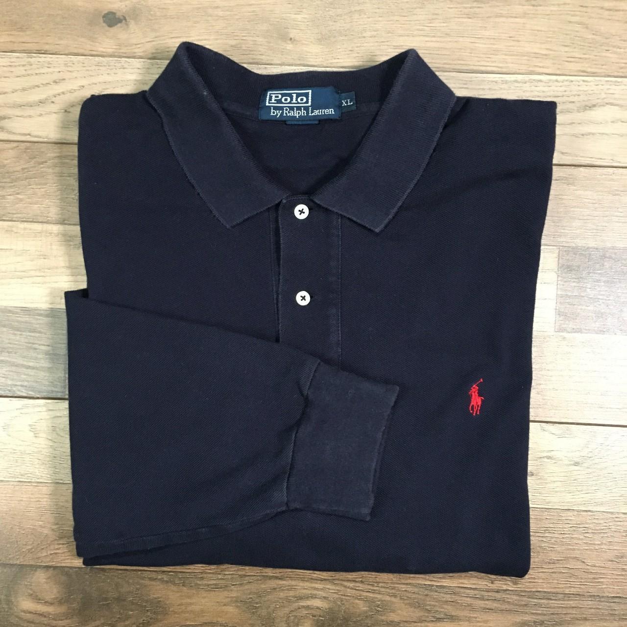 Polo Ralph Lauren Embroidered Logo Navy Longsleeve... - Depop