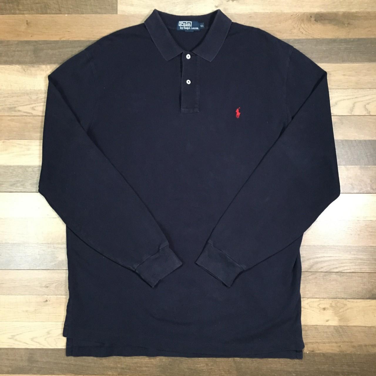 Polo Ralph Lauren Embroidered Logo Navy Longsleeve... - Depop