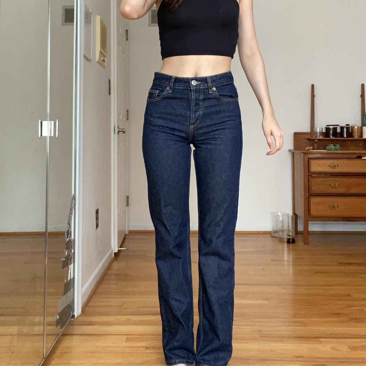 Zara straight leg dark wash jeans - Depop
