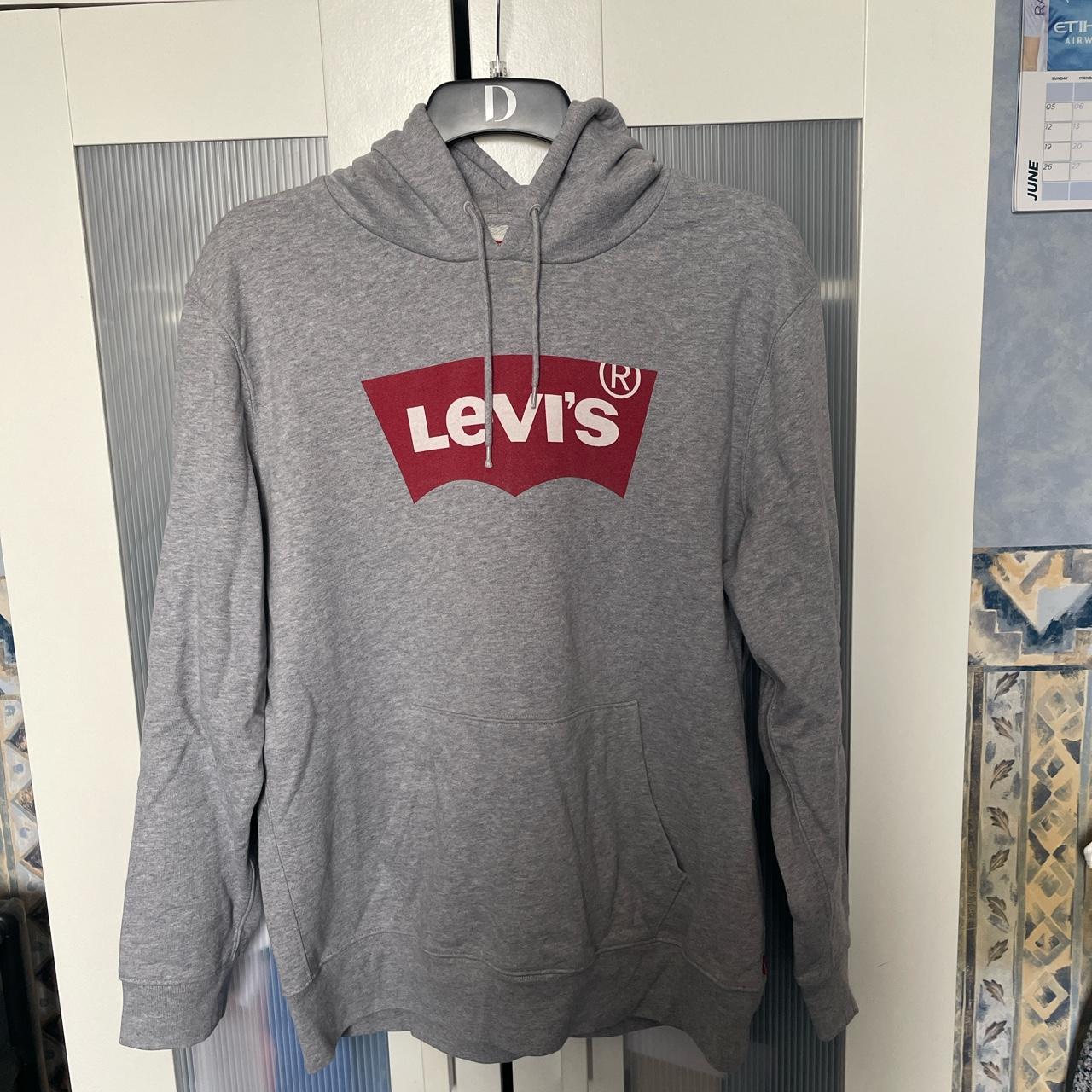 Levis hoodie in grey Mens medium Brilliant hoody... - Depop