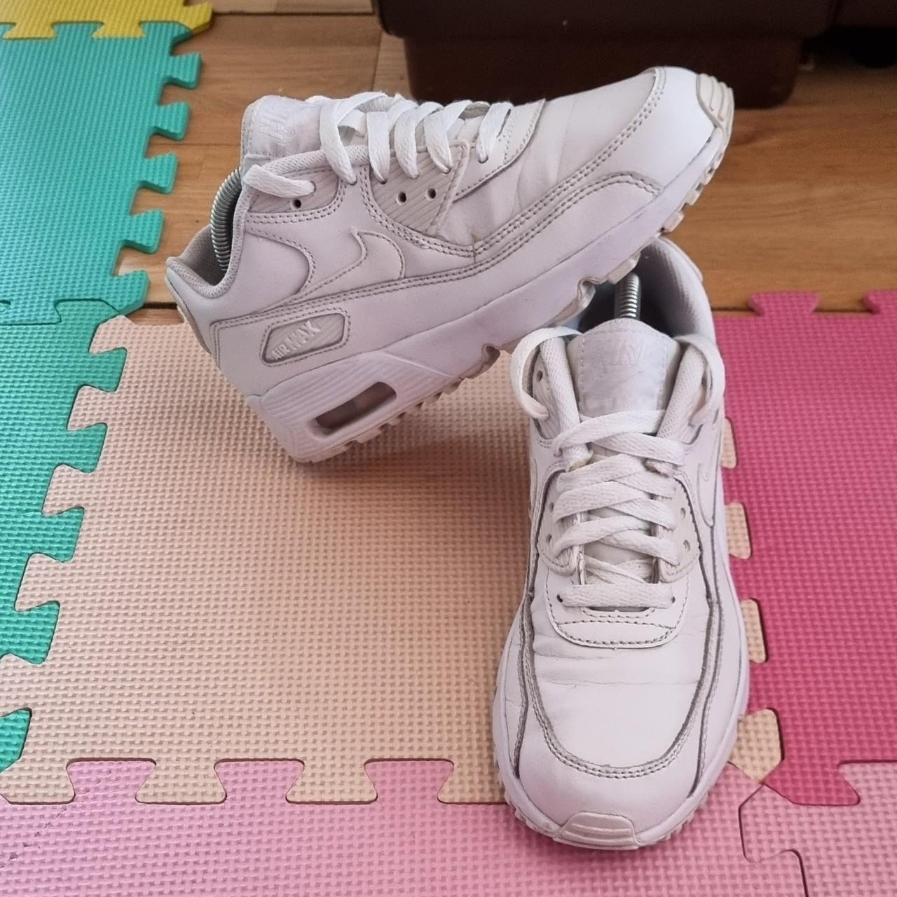 Nike Air Max 90 Triple White Size... - Depop