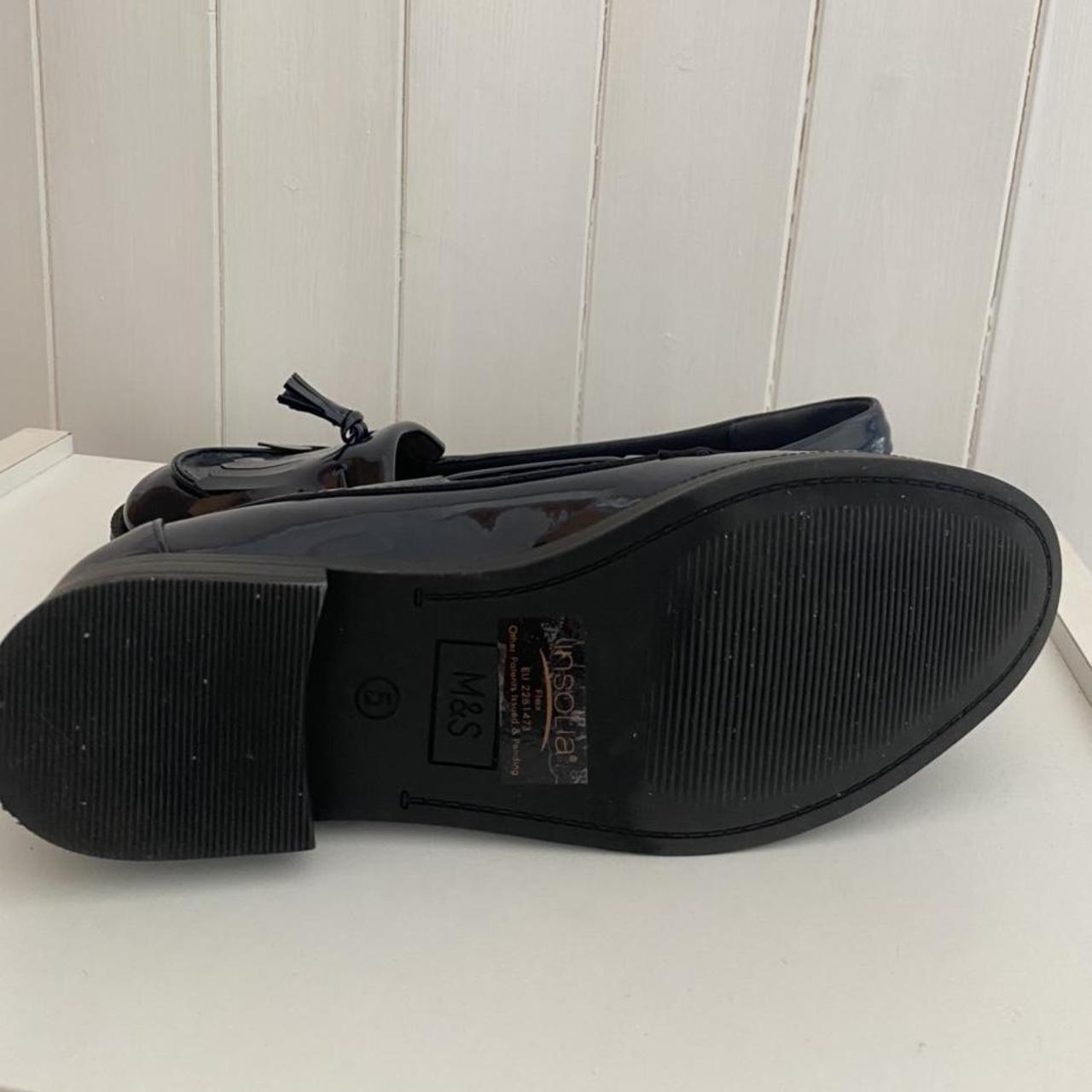 Marks & Spencer Women's Navy Loafers Depop