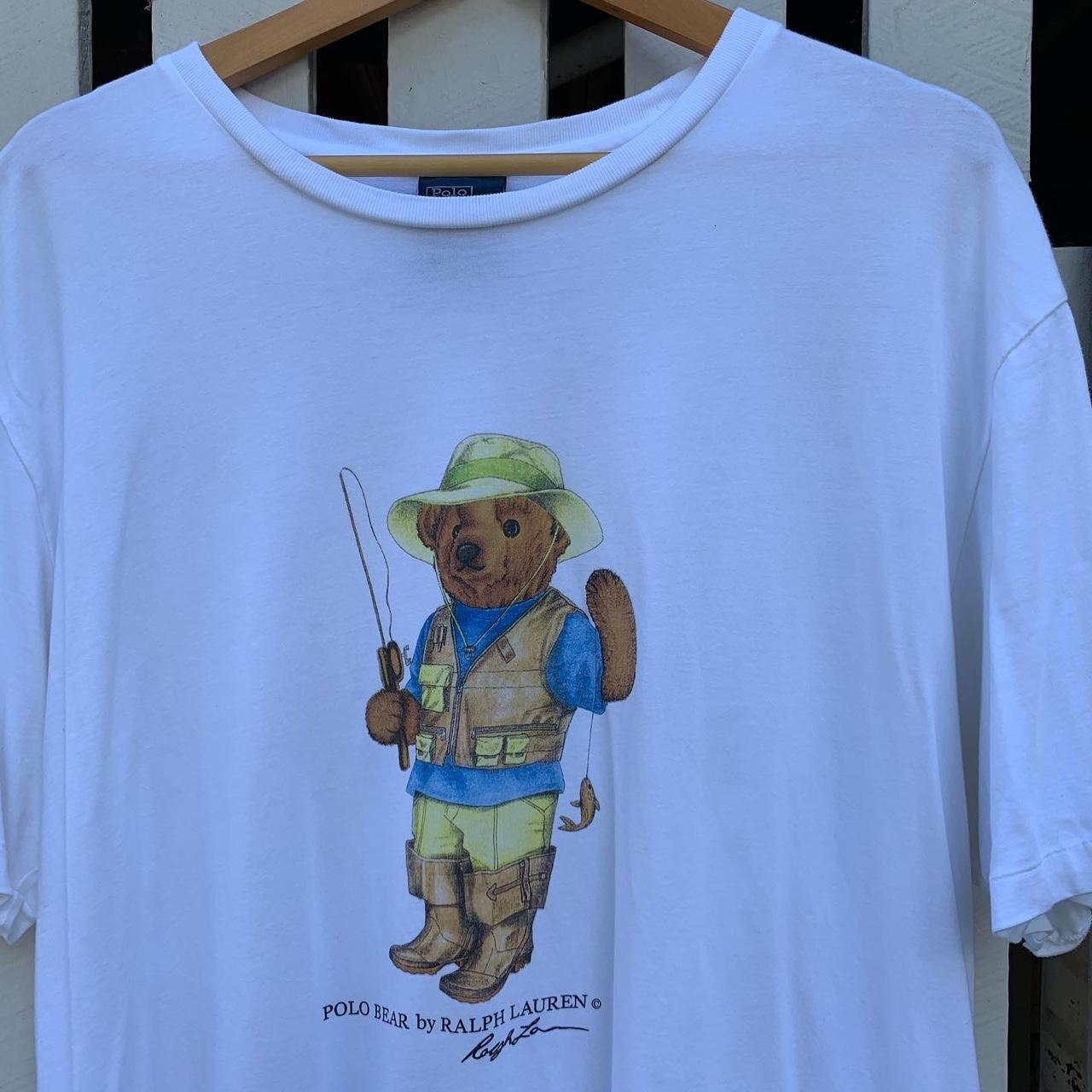 polo bear fishing t shirt