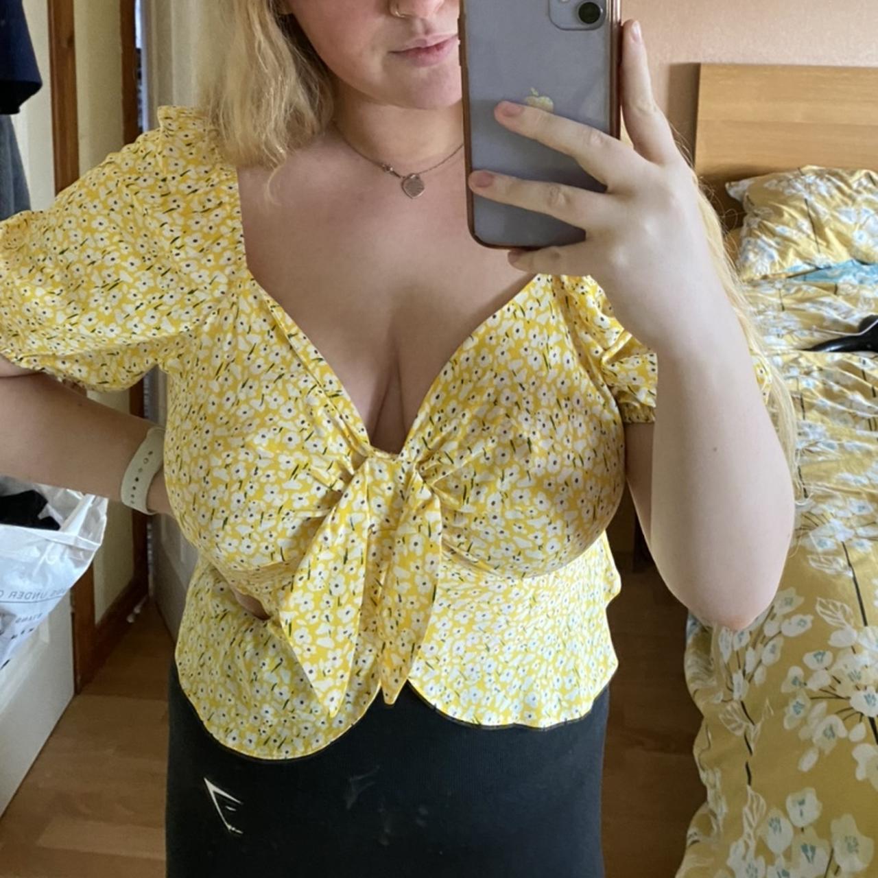 River island sales yellow floral top