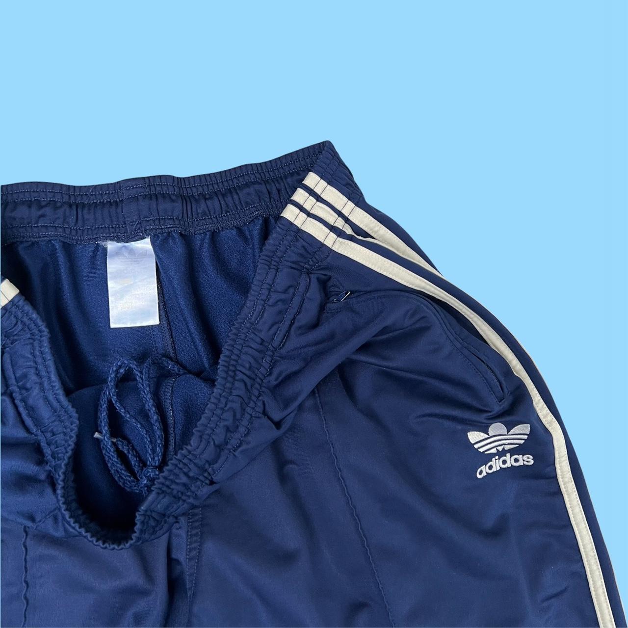 Vintage Adidas tracksuit bottoms Vintage 90s navy... Depop
