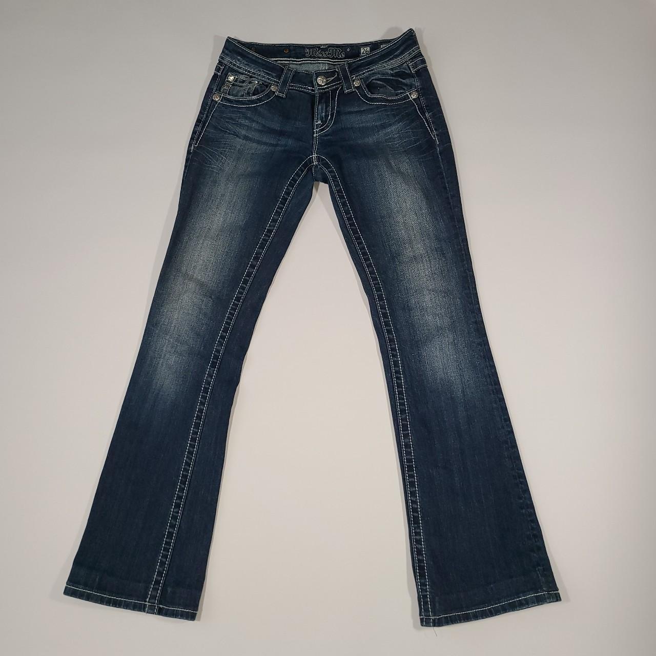 y2k 00s miss me diamante angel flare jeans... Depop