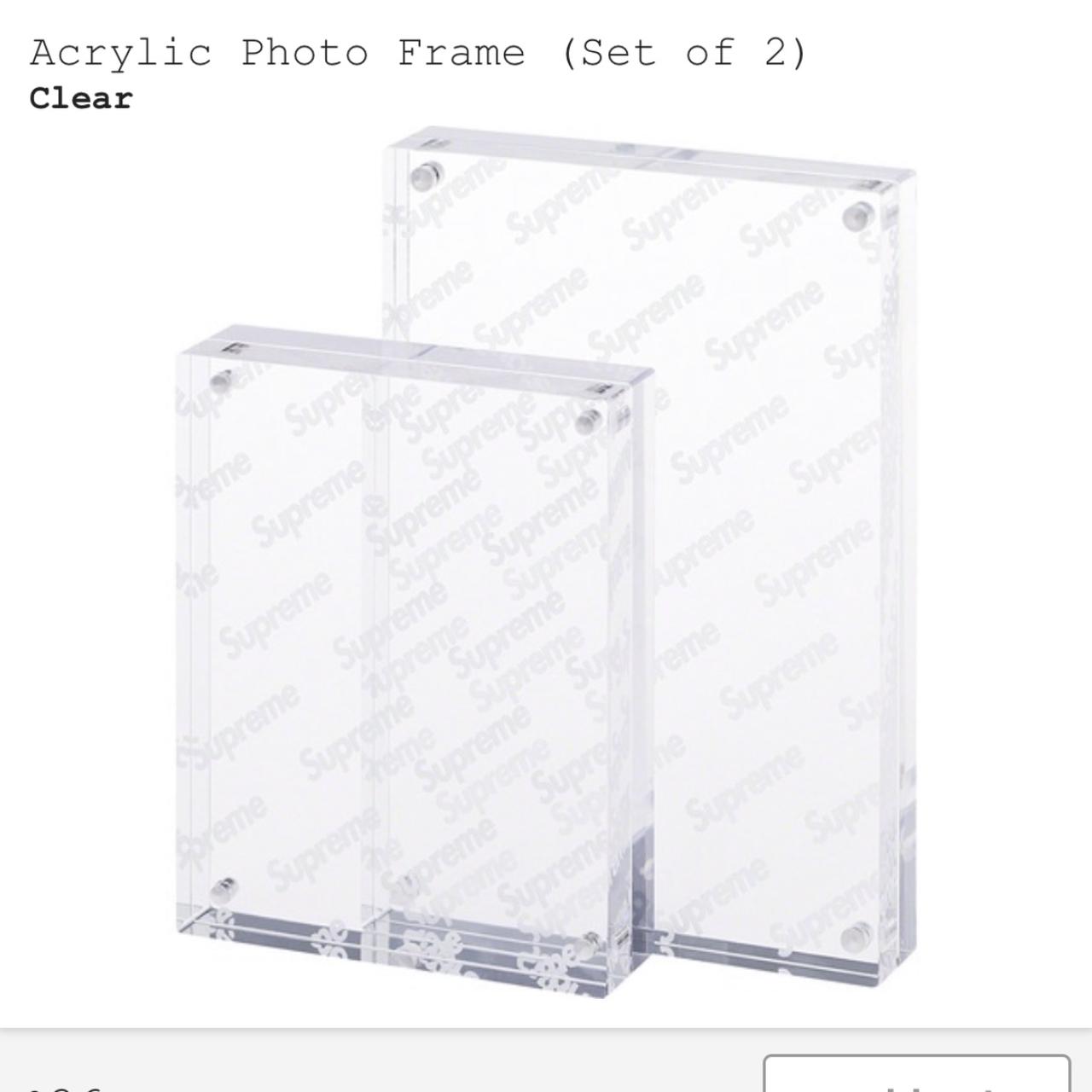 フォトフレーム Supreme - Supreme Acrylic Photo Frames (set of 2) Supreme Acrylic Magnetic Photo Frame Set of 2 Supreme | TLC