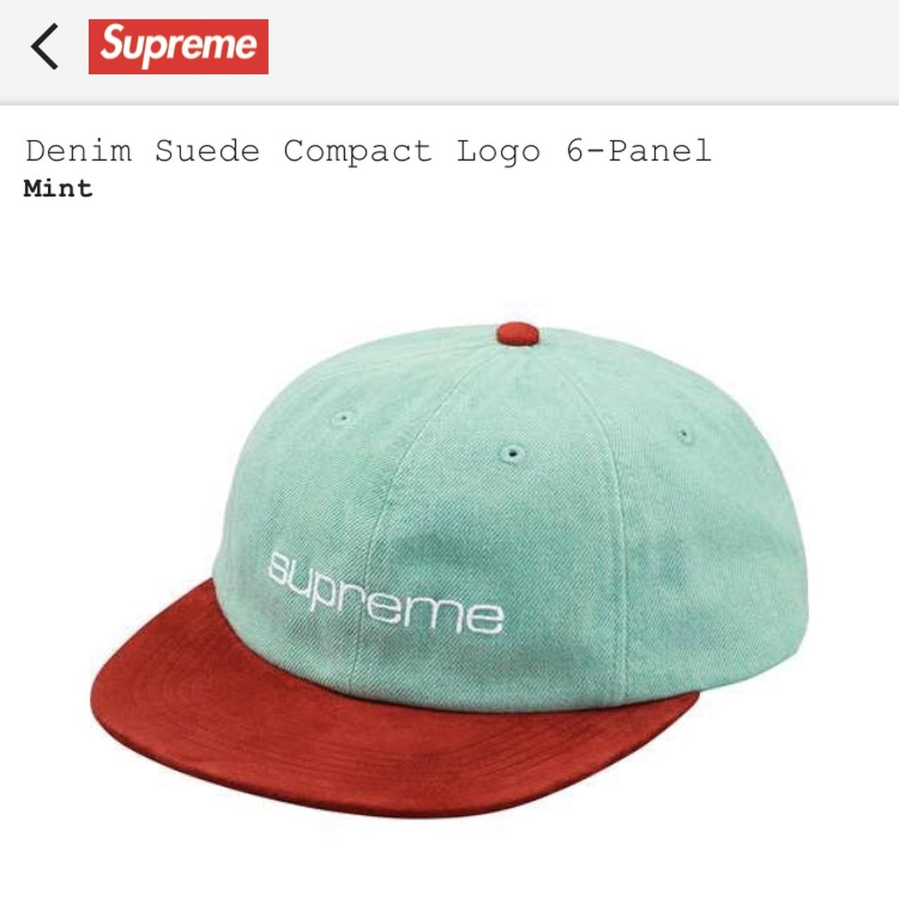 Supreme Denim Suede Compact 6-Panel Cap Colour:... - Depop