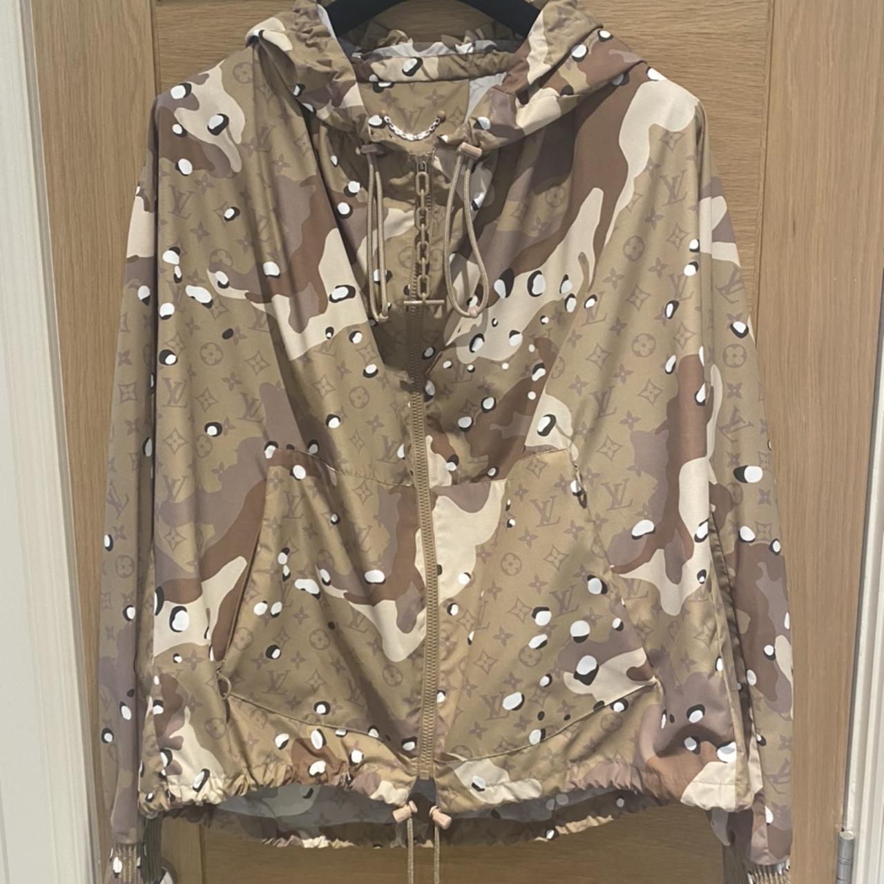 Supreme Louis Vuitton Monogram Camouflage Zipper Fleece Hoodie