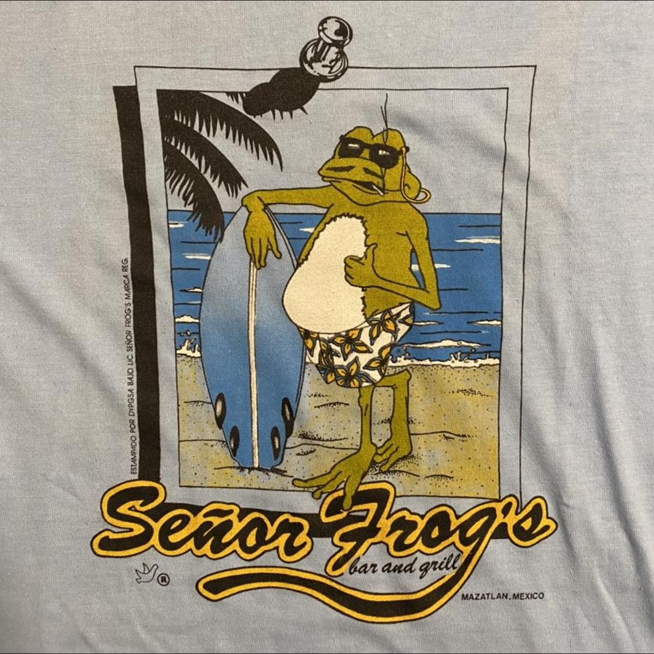 Vintage 90s Señor Frogs Tshirt Xl Fits More Like A - Depop