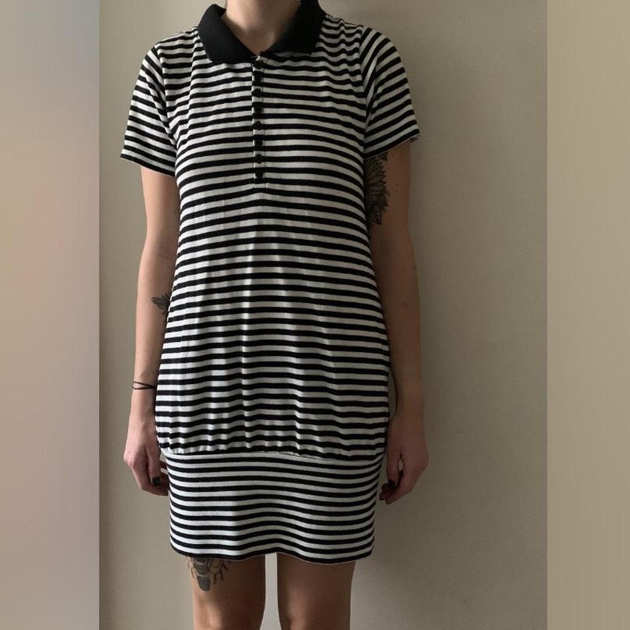 VINTAGE STRIPED POLO SHIRT DRESS🦓 ✨ Depop