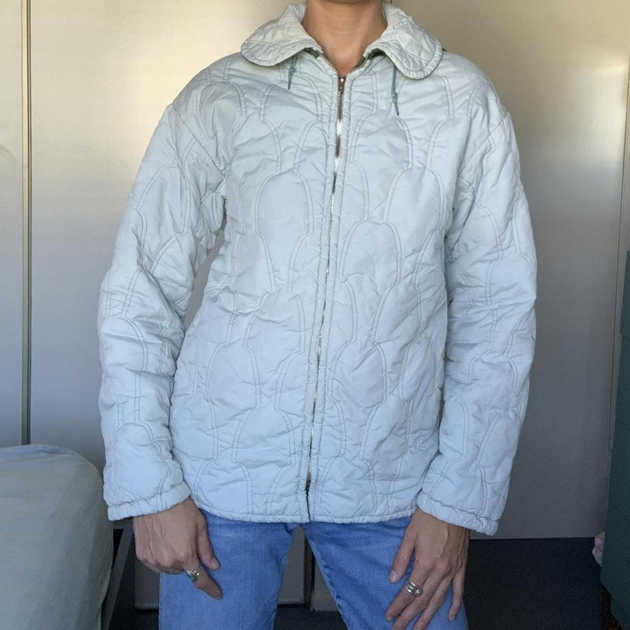 white stag quilted jacket