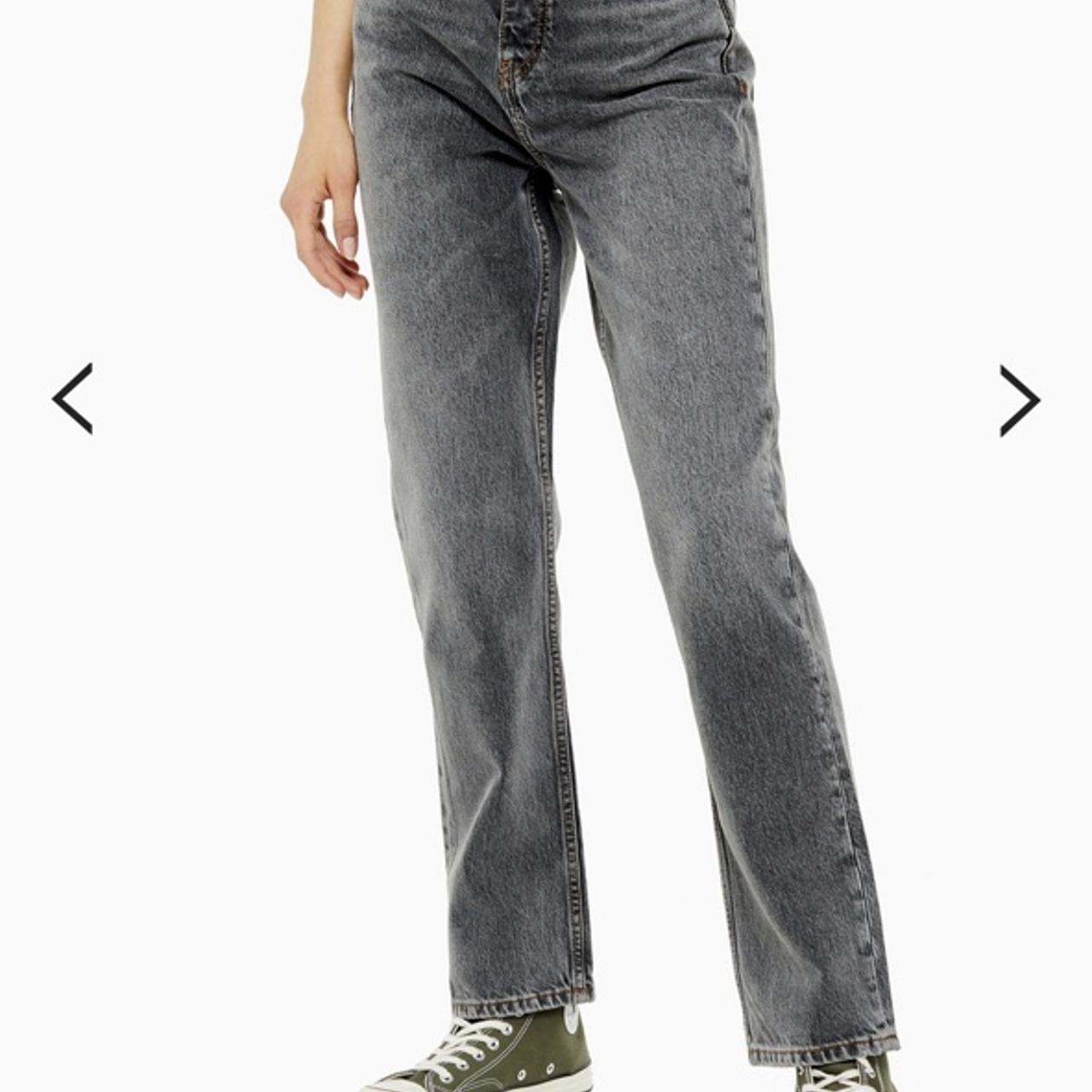 TOPSHOP Grey Editor Straight Jeans, Bought