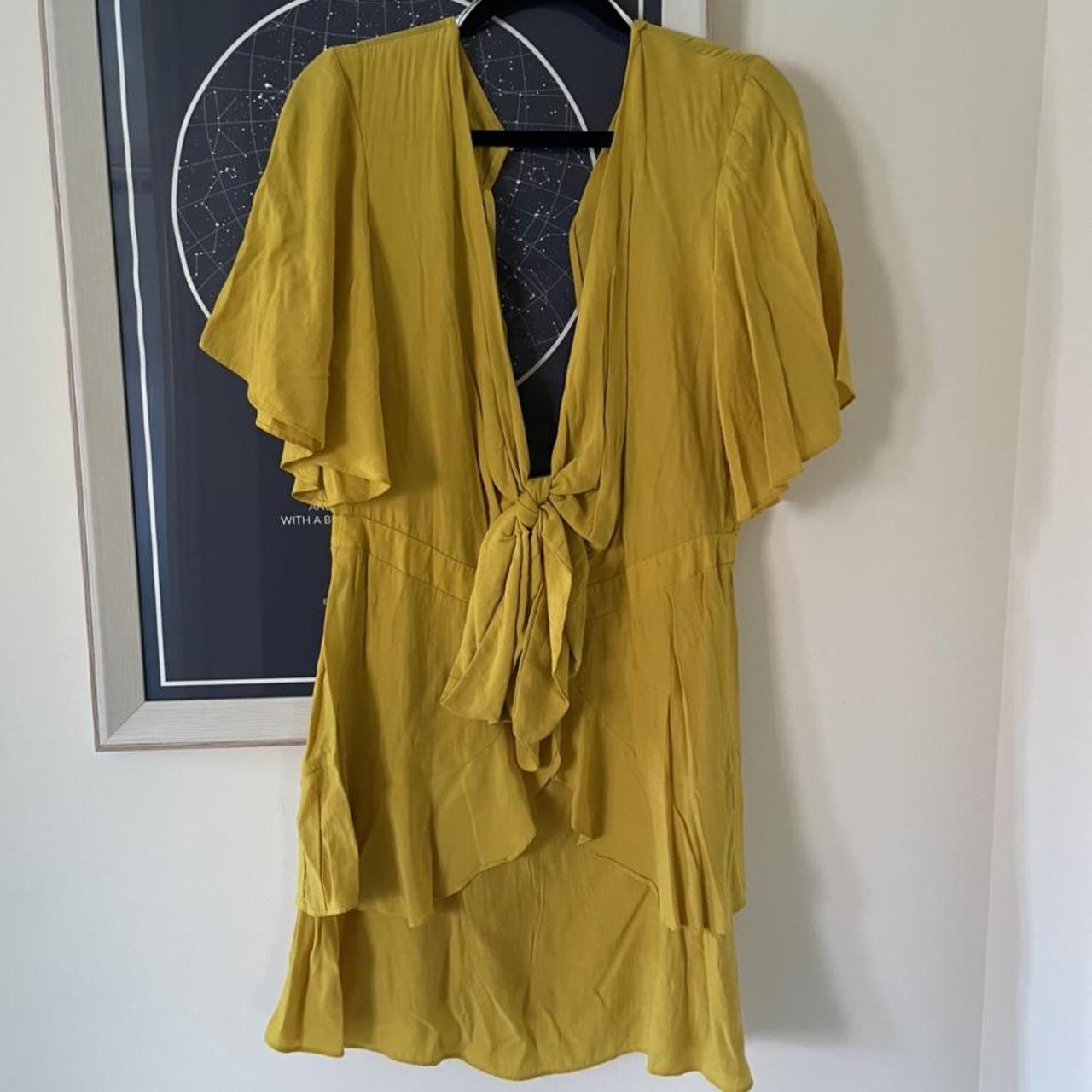 Sheike Mustard multi tie dress Depop
