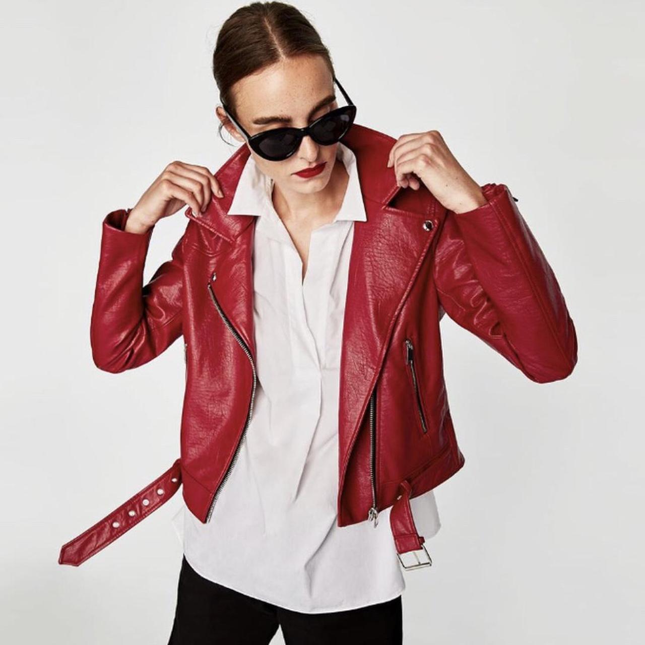 Zara Women's Red Jacket | Depop