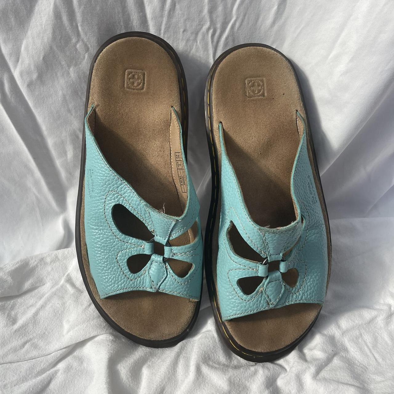 Butterfly 3a81 dr marten sandals in rare aqua blue... - Depop