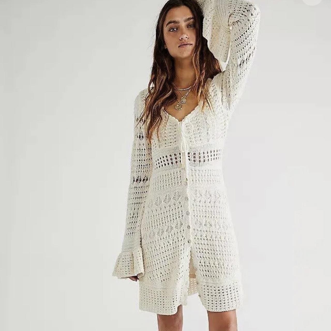 Free People - Sedona Crochet Mini Dress good