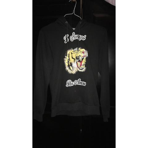 Gucci black Tiger hoodie l aveugle par amour Depop