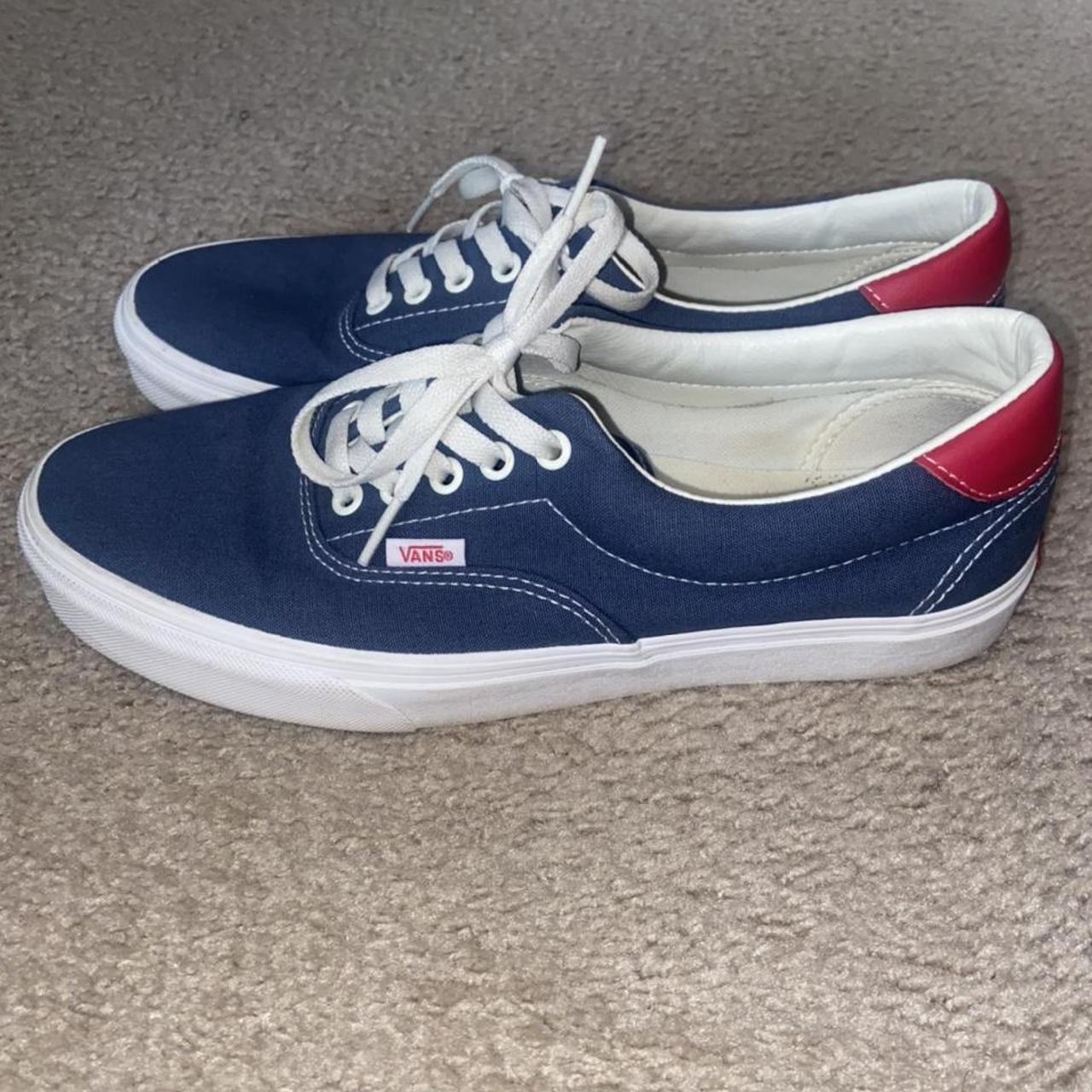 Vans era hot sale navy red