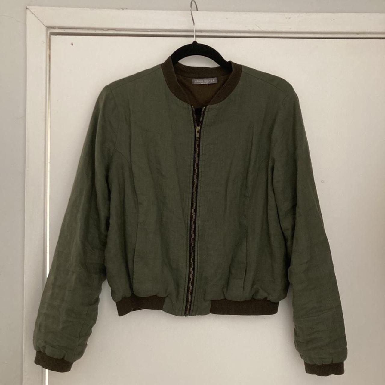 olivia grey bomber jacket