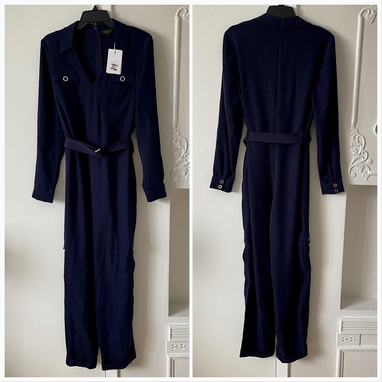 Ted Baker Women's Navy Jumpsuit | Depop