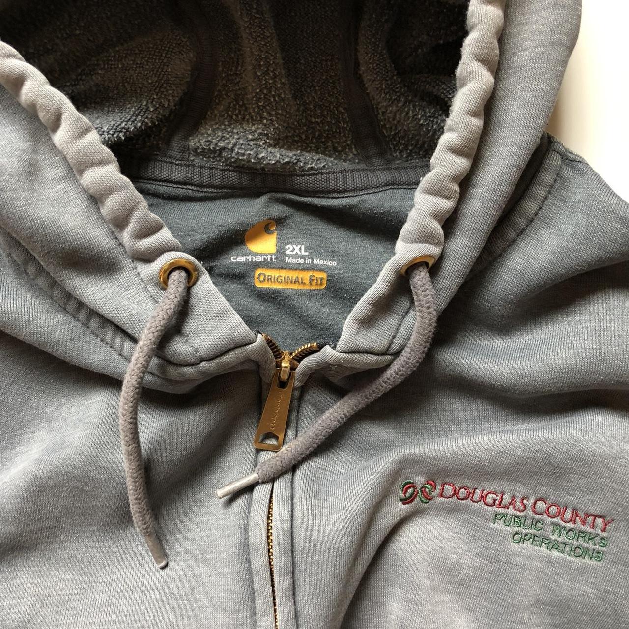 Carhartt zip hoodie. Really nice gray, blue piece... - Depop