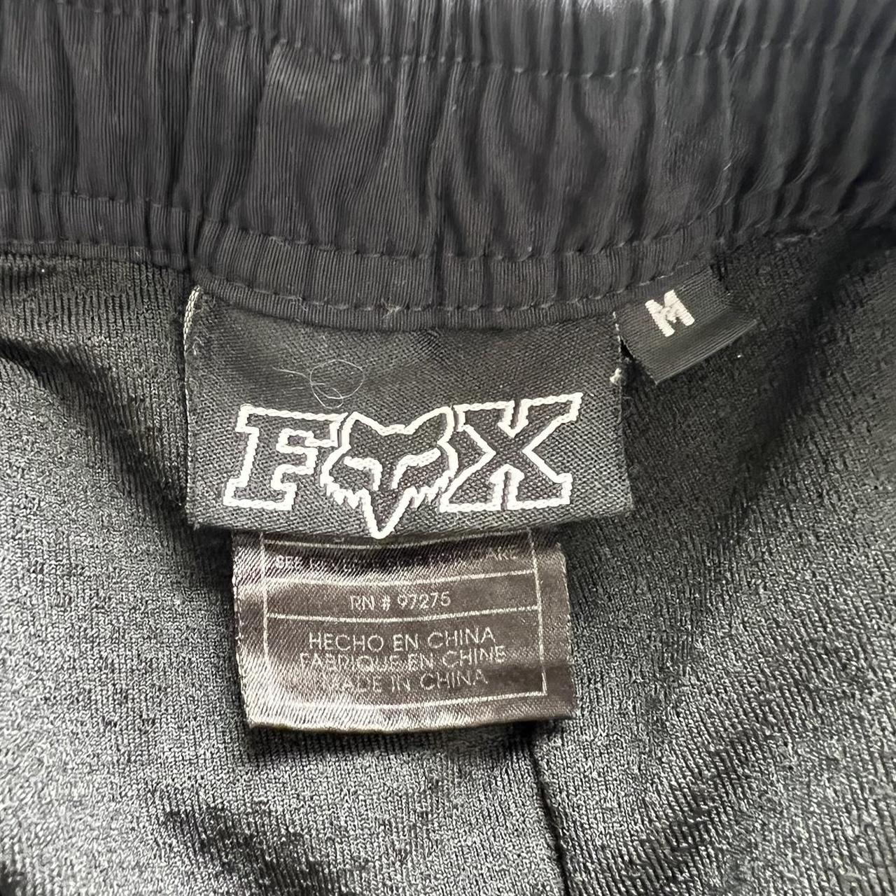 Fox Racing nylon shorts. Black piece with white... - Depop