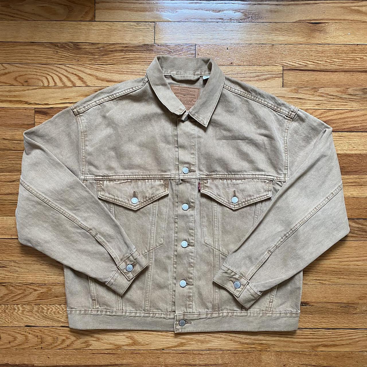 levis tan denim jacket