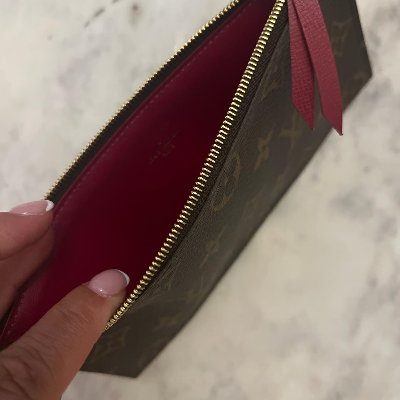 Louis Vuitton Sarah wallet with red interior. Gently - Depop