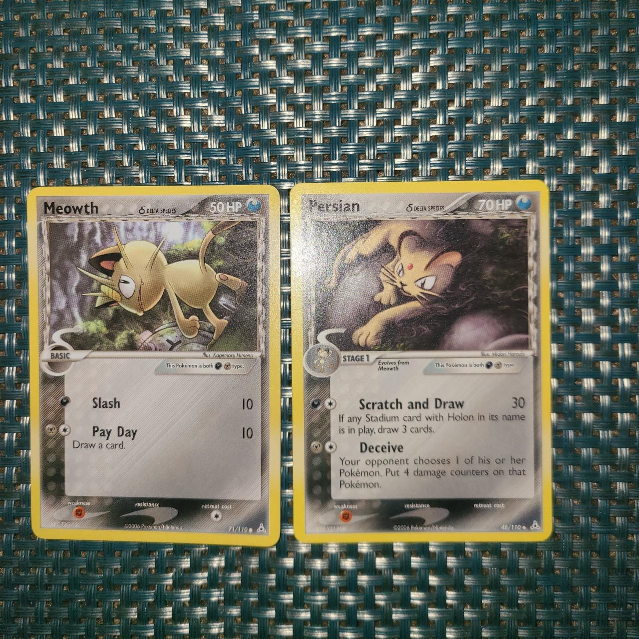 Pokemon Ex Holon Phantoms cards Meowth (delta... - Depop