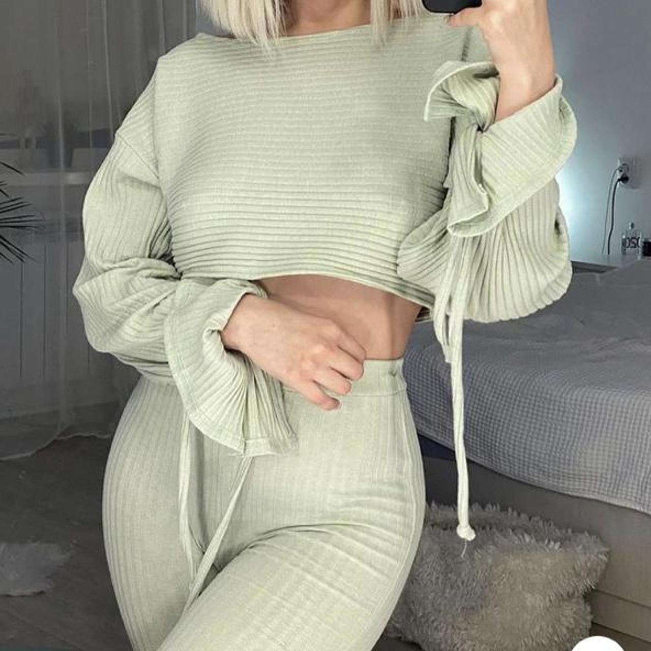 Fashion Nova Women's Green Suit | Depop