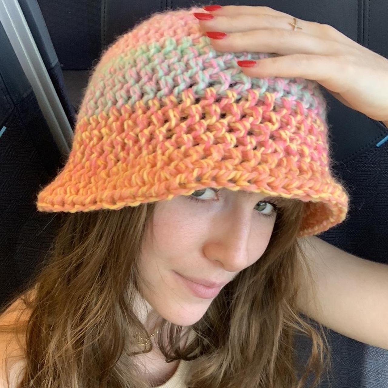 Chunky bucket hat, 100 wool hat chunkywool... Depop