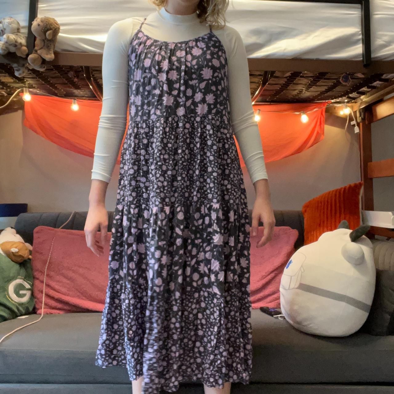 Patchwork Midi Dress Size Small POCKETS! Depop