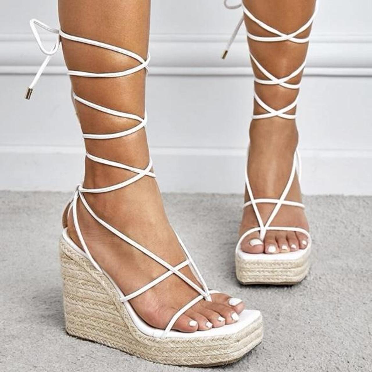 White best sale wedges online