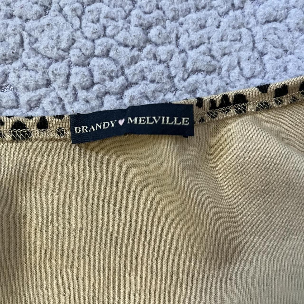 brandy Melville cheetah cropped button up... - Depop