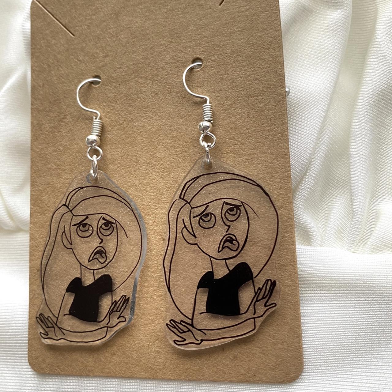 uno reverse card shrinky dink earrings 💗 • - Depop