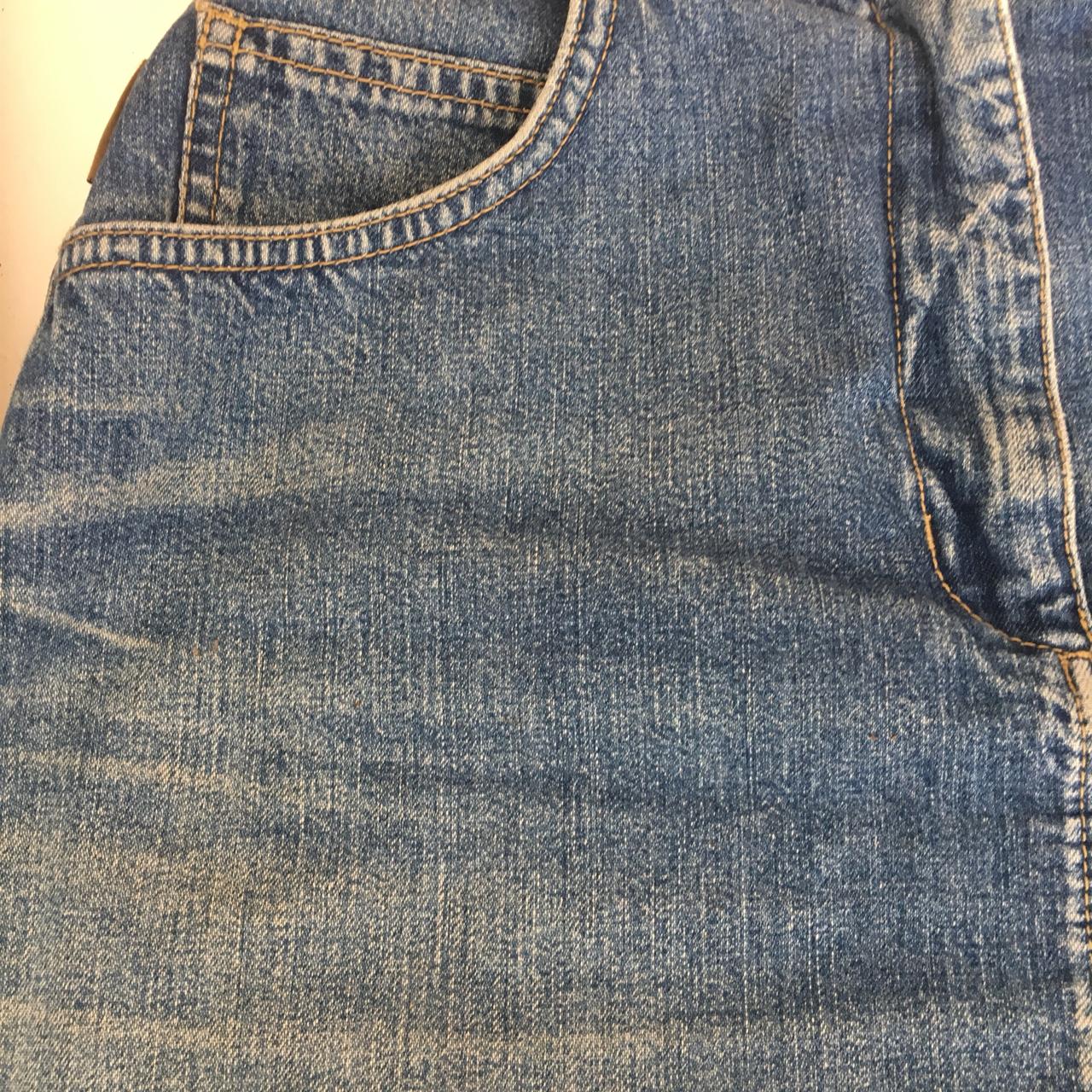 Women’s vintage Linea Venducci blue denim skirt size... - Depop